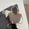 Verão 2025 Simples Casual Grande Capacidade Moderna Trabalho Estampado Acolchoado Ombro Único Transversal Tote Balde para Mulheres