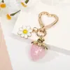 Pingente Chaveiro Morango Artificial Tridimensional Fofo Coração Feminino Pingente de Joia para Mochila Pingente Criativo Tendência Presente