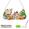 Pintura de Diamantes Transfronteriza Personalizada Hecha a Mano DIY Diamante Completo Imán para Refrigerador Posavasos de Diamante Navideño Colgante Colgante Adornos Colgantes
