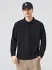 Roupas Masculinas Fengshe / Nova Coleção Primavera e Outono 2026 Camisa Polo Masculina Gola Lapela Manga Longa Moletom Camiseta Jaqueta Masculina