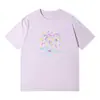 Camiseta Impresa de Algodón Puro Estilo Americano para Personas Pequeñas, Unisex, Cuello Redondo de Verano, Holgada, Casual, de Manga Corta, Top Versátil
