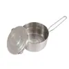 Olla Bento de Acero Inoxidable 304 para Camping al Aire Libre, Utensilio de Cocina Plegable Portátil con Asa para Senderismo, Barbacoa, Picnic, Cocinar al Vapor y Hervir