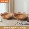 Cesta de Armazenamento de Rattan, Cesta de Frutas, Cesta Doméstica para Pães no Vapor, Cesta de Bambu para Pão, Cesta para Pães no Vapor, Cesta para Lanches e Piquenique, Cesta Trançada à Mão