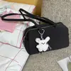 Bolsa quadrada pequena doce estilo coreano da moda, novo modelo 2026, elegante, simples, bolsa de ombro fofa para mulheres, bolsa de mão de cor sólida, bolsa de axila