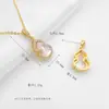 Dourado Banhado a Cobre Forte Retenção de Cor Inlaid Concha Branca Cabacinho Rosa Pingente Charme Acessório DIY Pingente Único Colar de Luxo Pingente