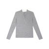 Otoño e Invierno Nuevo Estilo Falso Dos Piezas Cuello Alto Suéter de Lana Manga Larga Top de Punto Ajustado Ropa de Punto de Manga Larga para Mujer