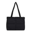 Bolsa de Mão Acolchoada de Algodão com Design de Nicho para Mulheres 2026 Novo Estilo Coreano Bolsa Quadrada Pequena Cor Sólida Simples Bolsa de Ombro de Braço
