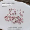 Paquete Mixto de Diamantes para Uñas con Bisel Plano de Fondo Plano, Tamaño Mini Pequeño, Diamantes de Decoración para Uñas K9 de Alta Calidad, Lujo Ligero
