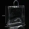 Bolsas Tote de PVC em Estoque Atacado, Sacolas Plásticas com Fecho de Pressão Personalizadas, Sacos para Embalagem de Cosméticos, Sacolas Transparentes para Presente