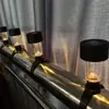 Iluminação solar externa grade de cerca paisagismo luzes de amarração à prova d'água pátio solar luzes de rua decorativas de ambiente
