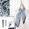 Estilo K Lenço Quadrado 90 Elegante Seda de Imitação Sarja Feminina Decorativo Lenço de Seda Feminino Toque de Seda DIY Lenço Fino de Seda