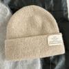 Estilo Novo de Inverno Chapéu de Lã Tricotado de Lã de Ovelha Estilo Japonês Simples Tendência Cool Moda Feminina Chapéu para Frio Quente Espessado Chapéu Baotou