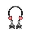 Popular serie de Halloween transfronteriza anillo de nariz piercing de nariz anillo de cartílago de la oreja murciélago araña calavera circonita anillo de nariz fábrica mayoreo