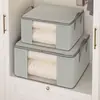 Bolsa de Almacenamiento Visual de Espiga Caja de Almacenamiento para Ropa Caja Organizadora a Prueba de Polvo Bolsa para Edredones del Hogar Bolsa para Empacar Ropa de Mudanza