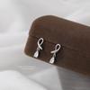 Pendientes de cruz de plata esterlina s925 con forma de gota de agua para mujer, ligeros de lujo, nicho, micro incrustaciones de circonita, diseño coreano, temperamento, venta al por mayor