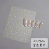 Adesivos para Nail Art de Estrela de Quatro Pontas, Estrelas Douradas e Prateadas, Designs de Estrelas Pretas e Brancas, Decalques com Adesivo Atrás, Adesivos de Unha Populares Transfronteiriços