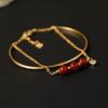 [Corazón Sui] Pulsera de cristal natural para mujer, pulsera de cristal de ágata roja del sur, diseño de nicho, pulsera de la suerte Benmingnian