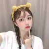 Corea del Sur vende linda diadema de pelo de cordero con orejas de oso, diadema de pelo de bola, diadema de felpa para otoño e invierno, pasador, accesorios para el cabello