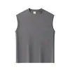 Rumei Colete Esportivo Texturizado Simples Estilo de Rua para Homens, Marca Tendência de Verão, Corte Amplo Versátil Respirável Casual