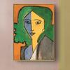 Pintura Decorativa Abstracta Americana Matisse de Alta Gama para Sala de Estar Sofá Francés Mesita de Noche Pared de Fondo Retro Mural Pintura Colgante
