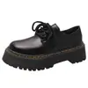Zapatos de plataforma de suela gruesa, zapatos de cuero para mujer estilo británico retro, zapatos de vestir estilo francés, nuevos mocasines versátiles estilo bosque 2026 para mujer