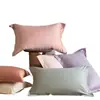 Funda de almohada de algodón puro de alta densidad, 100 hilos, con bordes anchos, funda de almohada de satén de algodón de fibra larga de lujo ligero, funda de almohada 100% algodón, pieza individual