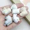Colgante de Perrito Lindo Flocado de Resina 3D Transfronterizo Llavero DIY Cadena de Teléfono Decoración de Coche Adorno Colgante Venta al por Mayor