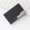 Soporte para Tarjetas de Presentación de Acero Inoxidable PU Caja Metálica para Tarjetas de Presentación Soporte Creativo para Tarjetas de Presentación de Aleación de Aluminio Caja para Regalo de Negocios LOGOTIPO