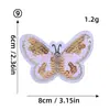 Novos Adesivos de Tecido Bordados de Borboleta Coloridos Artesanais DIY Patches Decorativos Adesivos para Sapatos e Chapéus Acessórios de Roupa Calças Bolsa Apliques