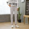 Ropa nueva para mujer Pantalones de algodón y lino para mujer Pantalones casuales de verano para mujer Pantalones Hallen recortados Pantalones de seda de hielo elásticos de pierna ancha para mujer