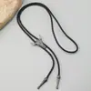 Corrente de Suéter de Couro com Cabeça de Touro Retro Personalizada Venda Quente Transfronteiriça Criativa Versátil Casual Colar Bolo Tie