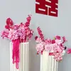 Decoraciones para Habitación de Boda, Flores Artificiales, Flores Rojas Festivas para Decoración de Sala de Casa Nueva, Arreglos de Boda, Arreglos Florales de Boda, Cubos de Abrazo