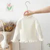 Suéter Pulóver para Niñas Todo en Uno Terciopelo Invierno 2025 Nuevo Suéter para Niños Forro Polar Suéter para Bebé Niña Cuello de Encaje Engrosado