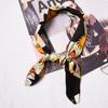 Lenço Pequeno Dupla Face de Primavera e Outono Fivela Decorativa de Pano Feita à Mão Lenço Decorativo Feminino Coreano Artístico Versátil Lenço Pequeno Retrô