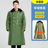Abrigo de trabajo estilo militar para hombre, acolchado de algodón, extralargo, cortavientos, engrosado, cálido, impermeable, abrigo de algodón hasta la rodilla para protección contra el frío invernal