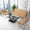 Sofá de oficina, sofá moderno simple, sofá de tres plazas para área de recepción de negocios, fabricante de conjunto de sofá de oficina y mesa de centro