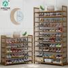 Zapatero de Bambú para Puerta de Casa a Prueba de Polvo Dormitorio Estante de Almacenamiento Multicapa Zapatero de Entrada Almacenamiento Zapatero Simple