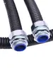 Conector de Manguera Flexible Metálico Recubierto de Plástico Galvanizado Cromado Estándar Nacional Hexagonal Engrosado Tipo Rosca Macho Conector de Caja para Caja de Distribución de Instrumentos