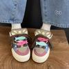 Tenis Súper Populares de Suela Gruesa para Mujer, Nuevos Zapatos Blancos Primavera 2026, Zapatos Chic Versátiles con Diseño Color-Blocking, Tenis Chunky