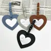 Etiqueta de Equipaje con Forma de Corazón Transfronteriza con Tarjeta de Papel, Etiqueta de Equipaje de Piel Sintética, Logo Personalizable, Etiqueta de Viaje de Cuero para Check-In de Equipaje, Tarjeta de Embarque