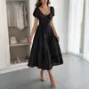 Di Yun Vestido de Férias Casual Europeu e Americano Transfronteiriço com Manga Bufante vestido Vestido Feminino Verão 2025 Estação Independente Amazon