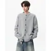 Suéter cardigan de gola redonda para homens e casais, botões coloridos, estilo old money, outono e inverno, atacado de fábrica transfronteiriço