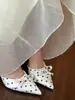 Sandalias de Tacón Alto con Tacón Fino para Mujer, Punta Fina, Diseño Hueco, Correa Única, Boca Baja, Estilo Nuevo con Lazo, Primavera/Verano 2026