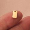Colgante rectangular de acero inoxidable pulido con forma de cola transfronteriza, joyería hecha a mano, accesorios de bricolaje, 5 x 10 mm