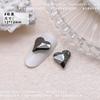 12 x 13 arte de uñas de corazón torcido de cristal joyería de diamante puntiagudo de corazón torcido hielo a través de explosiones amor Super Flash taladro de uñas al por mayor
