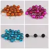 Bolas de Natal em Atacado Bolas Sem Tampas 2cm 3cm 4cm 6cm Decoração de Árvore de Natal Galvanizada Bolas Brilhantes Bolas Rosas Pequenas