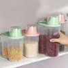 Pote de Grãos Lanches de Cozinha Nozes Especiarias Grãos Pote à Prova de Umidade e Insetos Alimentos Caixa de Armazenamento Transparente de Plástico