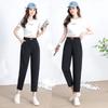 Calça Máscara Facial de Verão Feminina Calça de Nylon Feminina Nova 2025 Calça Casual Externa Calça Solta de Nove Pontos Calça Harem Reta