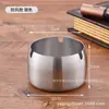 Sureste Asiático grueso anti-caída metal acero inoxidable cenicero ins alta gama tacto regalo cenicero venta al por mayor imprimir logo