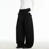 Pantalones casuales de kendo a rayas de alta gama vintage para hombres y mujeres, pierna recta pierna ancha estilo old money, pantalones largos fluidos